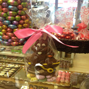 Chocolate Egg covered with egg shell
